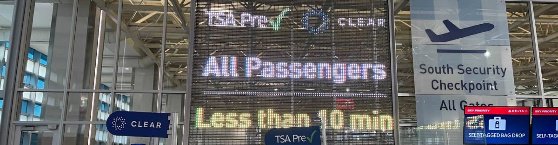 Sunset at Minneapolis-St Paul Intl Airport terminal