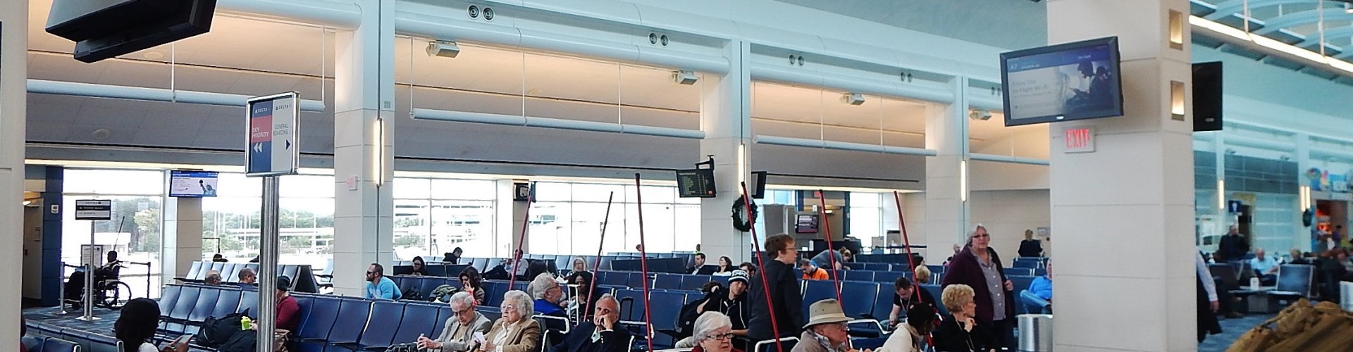 Sunset over Jacksonville Intl Airport terminal