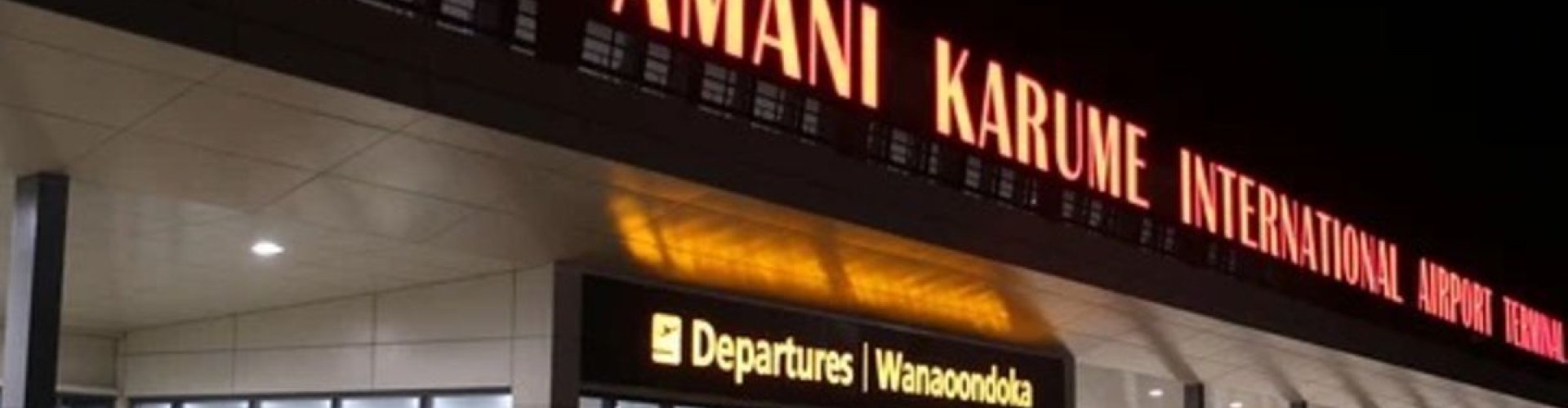 Sunset view of Abeid Amani Karume International Airport terminal