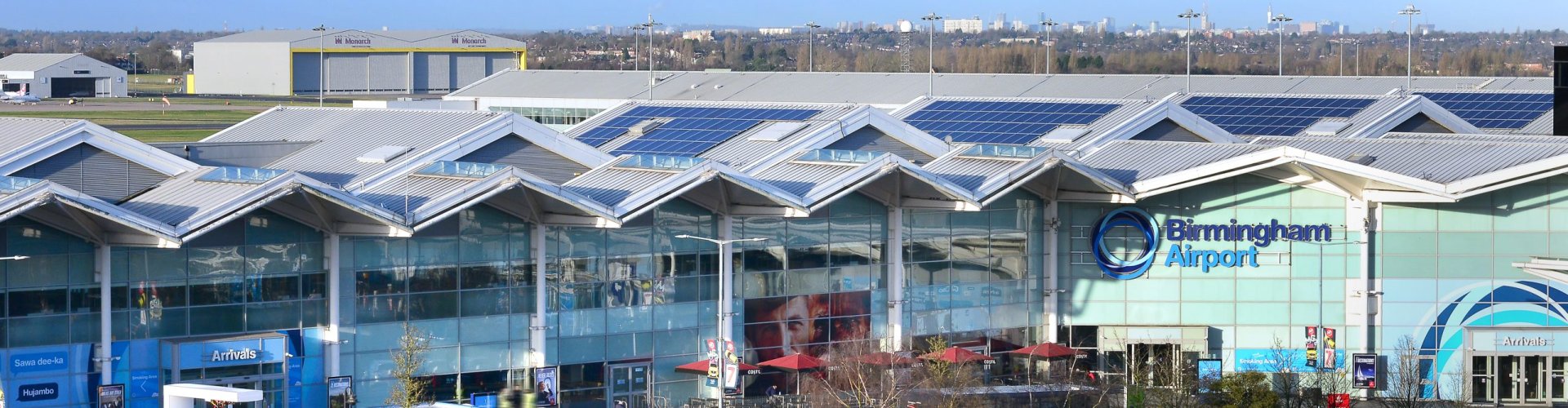 Family arrivals at Birmingham Airport, UK Airport