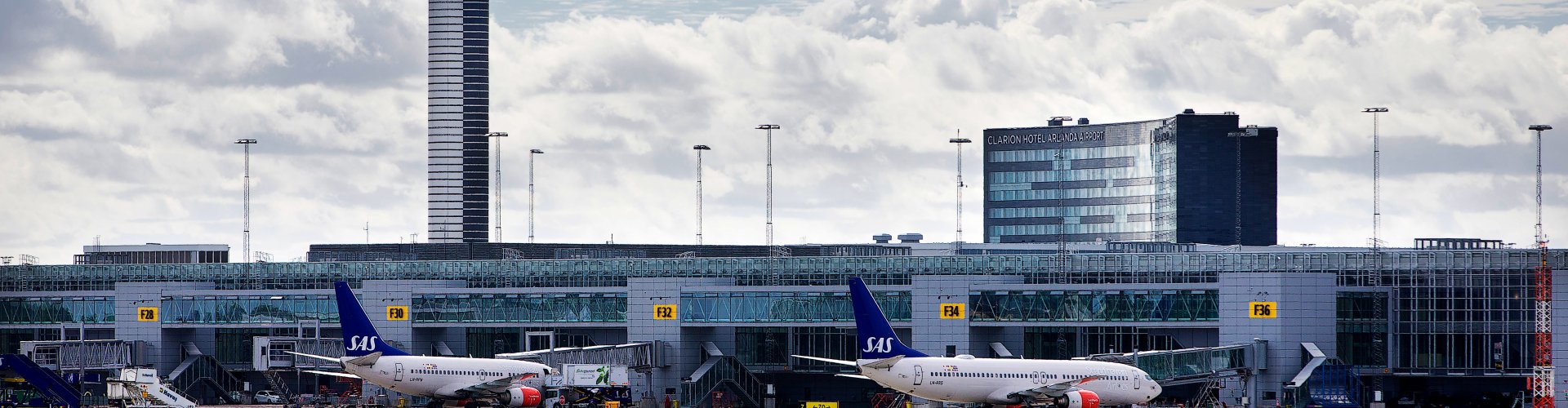 Sunset terminal shot at Arlanda Airport, SE Airport