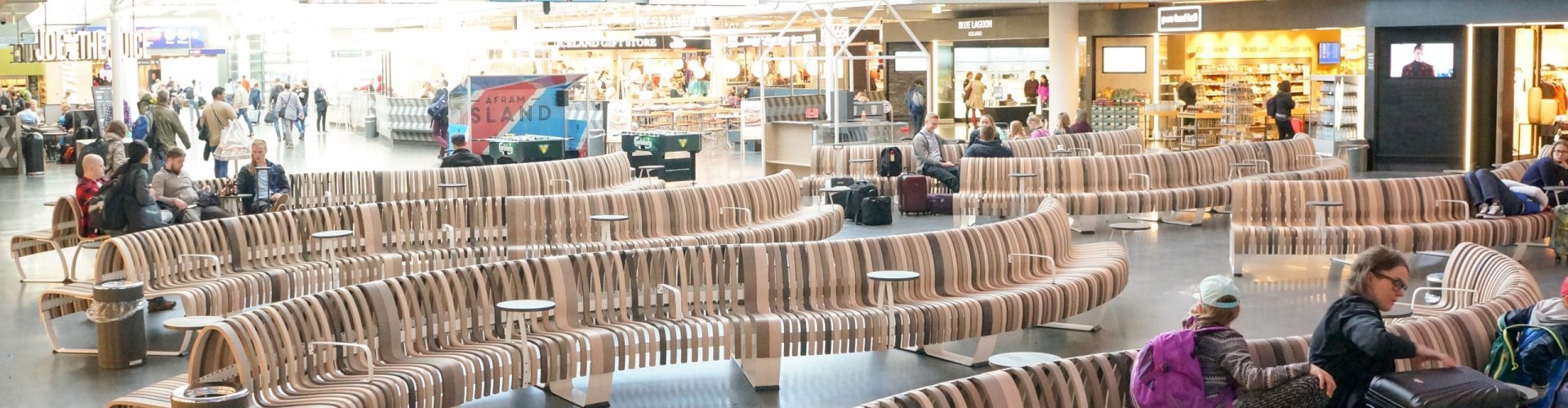 Children playing in Keflavik Airport play area