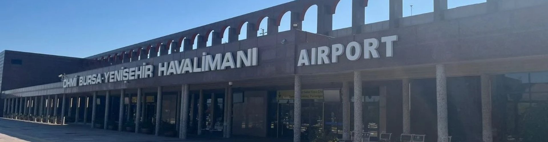 Sunset view of Yenisehir Airport terminal, TR Airport