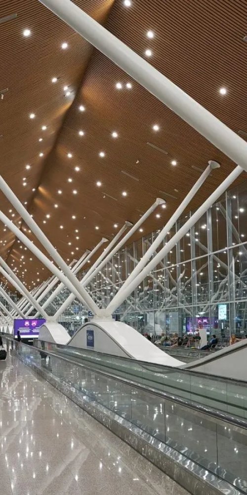 Wave of family travellers at Kuala Lumpur Airport