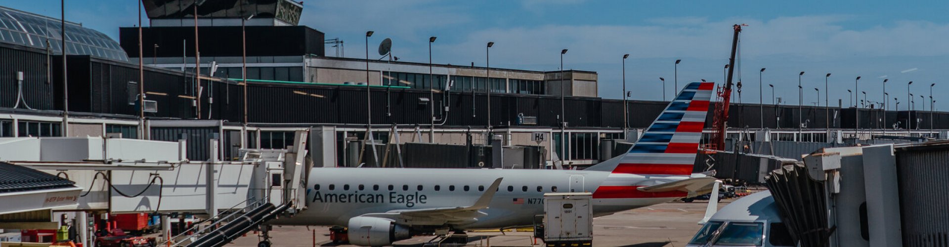 Parents navigating O'Hare Airport with children during off-peak hours