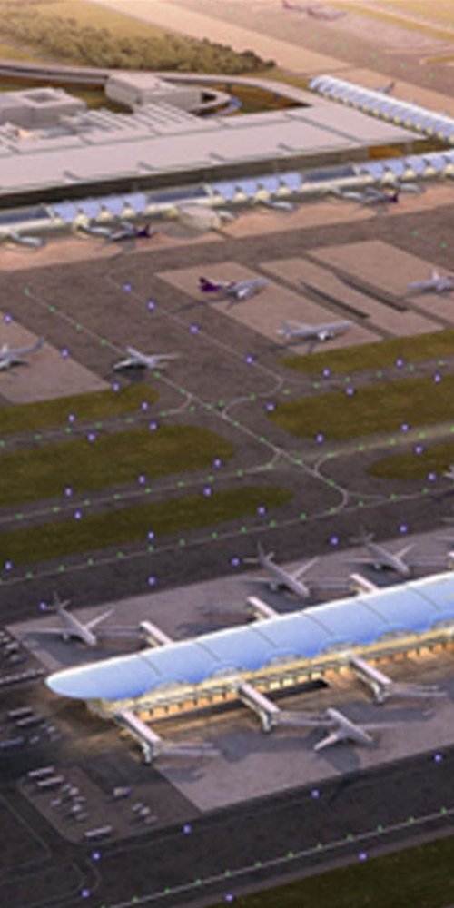 Toddler enjoying play area at Bangkok Intl Airport, TH Airport
