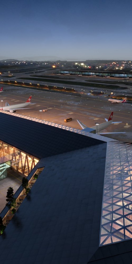 Mother and child enjoying play area at Zurich Airport