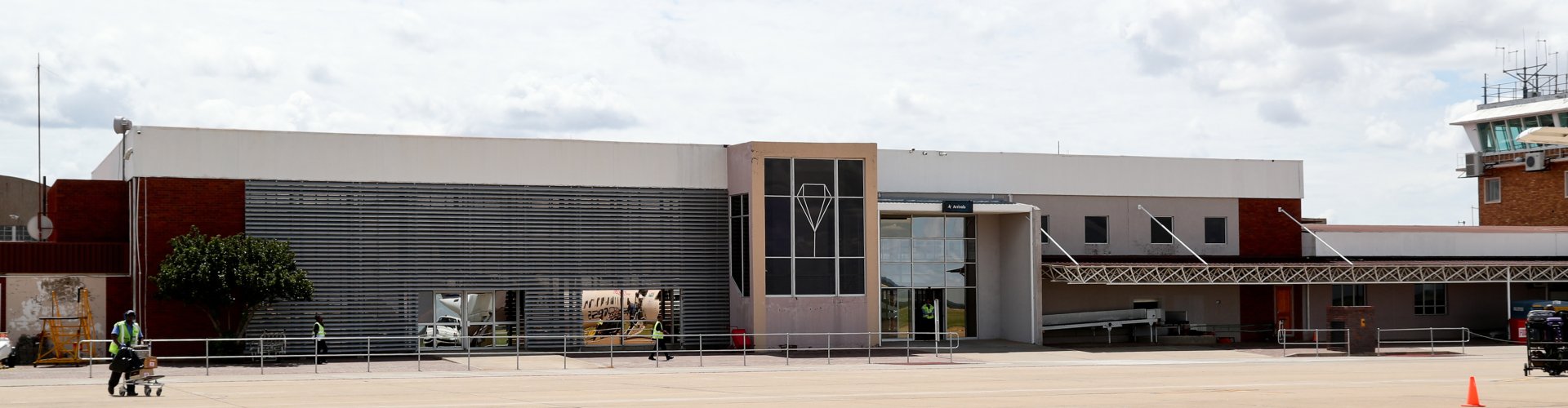 Sunset view of Kimberley Airport terminal