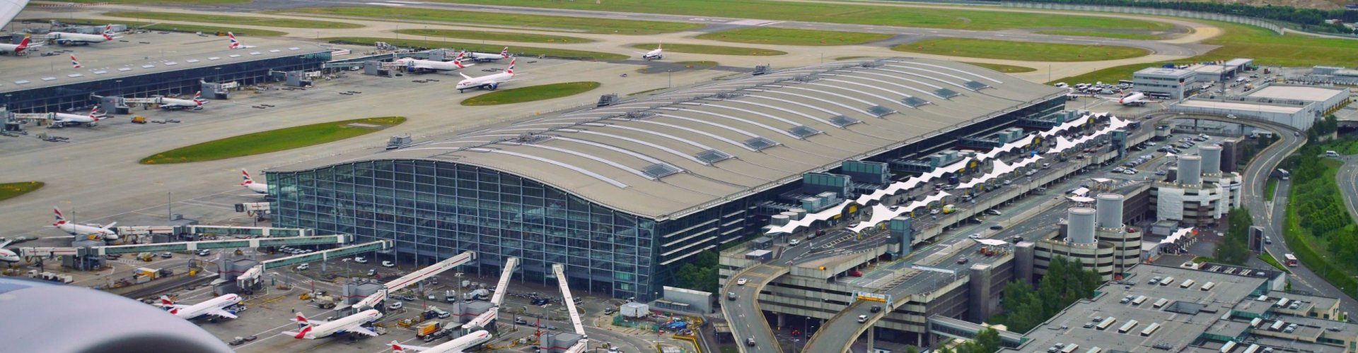 Family arrivals at Heathrow Airport, UK Airport