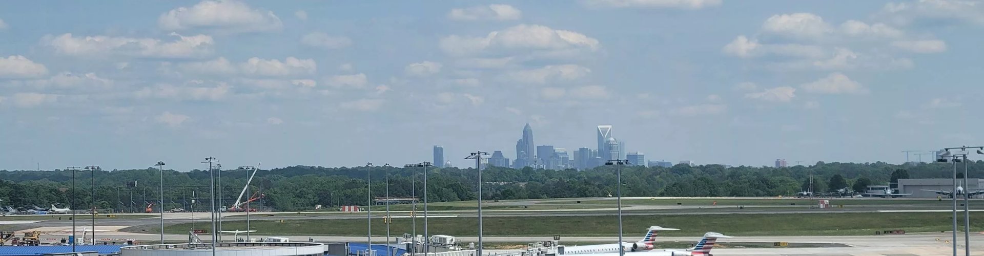 Family arrivals at Charlotte Douglas Intl Airport, NC, US Airport