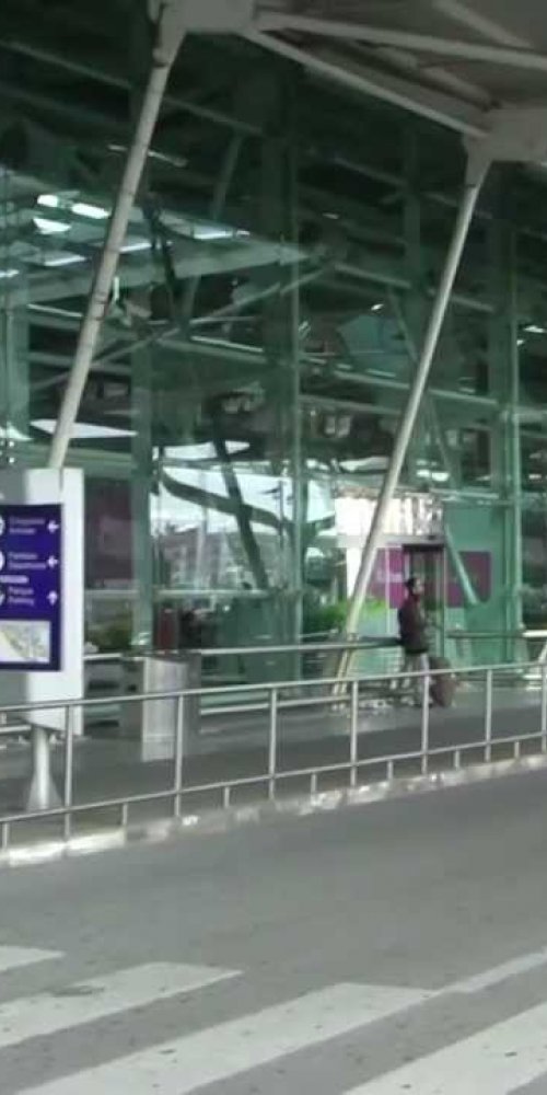 Family enjoying quieter moments at Lisbon Portela Airport, PT Airport