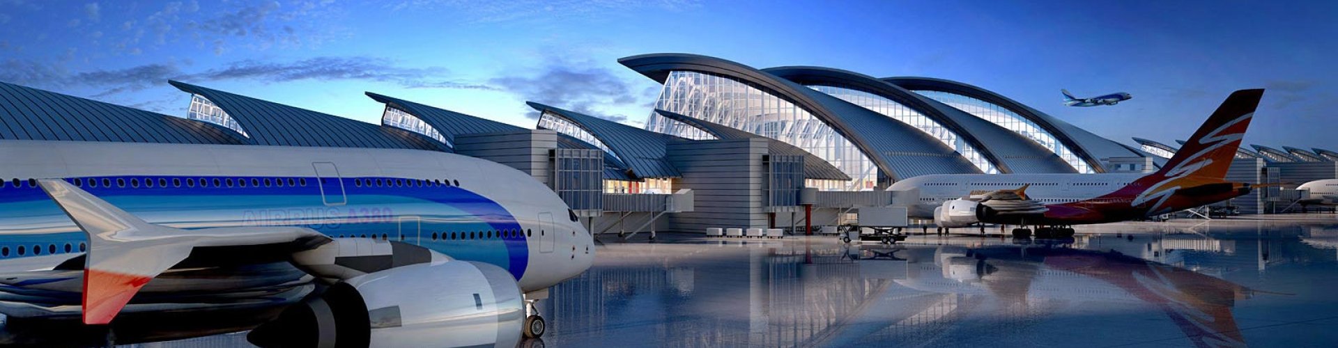 Peaceful family zone at off-peak Los Angeles Airport, CA, US Airport