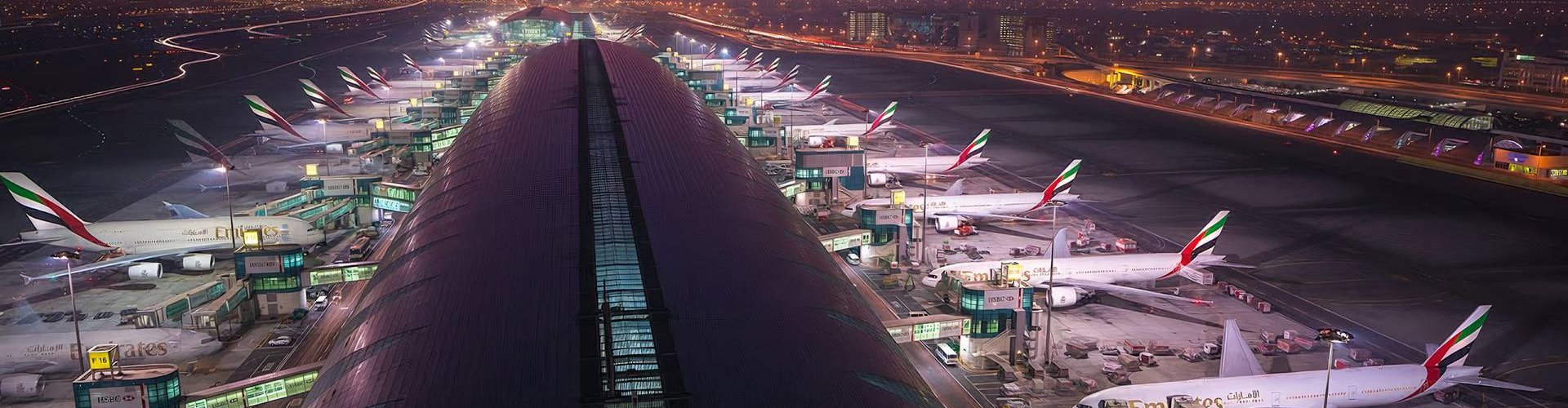 Family enjoying quiet downtime in Dubai International Airport