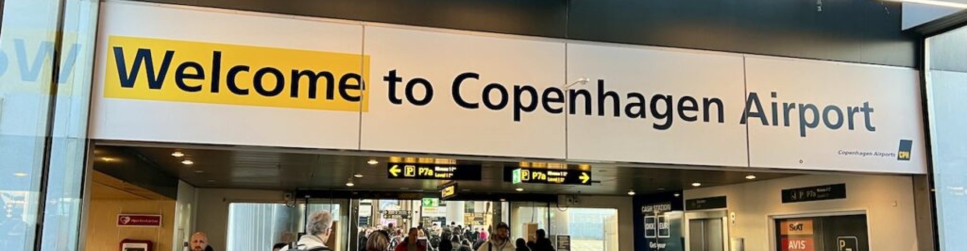 Sunset terminal shot of Copenhagen Airport Roskilde