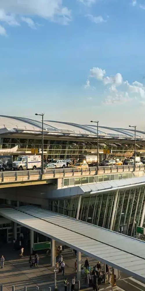 Family enjoying comfort in JFK Terminal